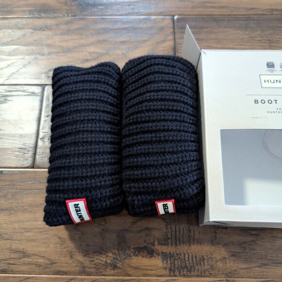 New Hunter boot socks Half Cardigan black tall size medium - Picture 2 of 9